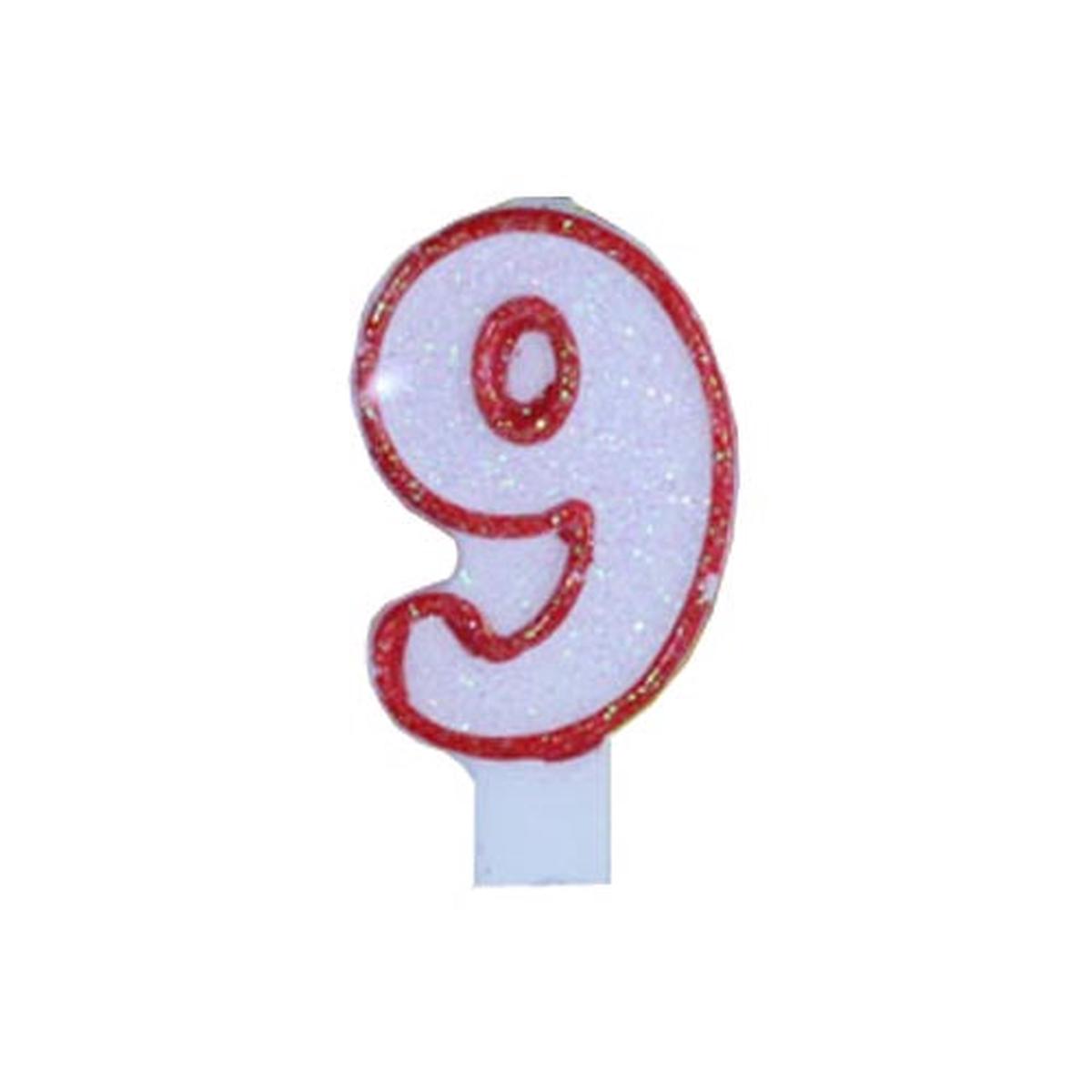 “9” Large Birthday Candle