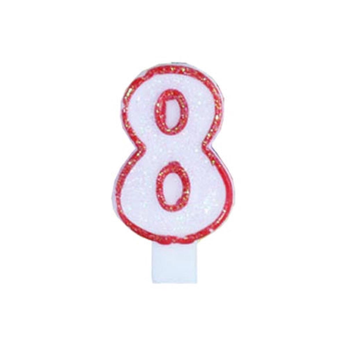 “8” Large Birthday Candle