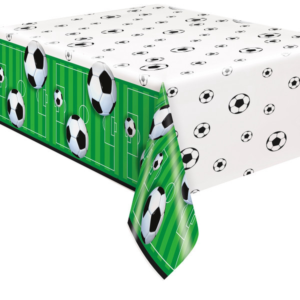 3D Football Soccer Rectangular Plastic Table Cover 54″ x 84″