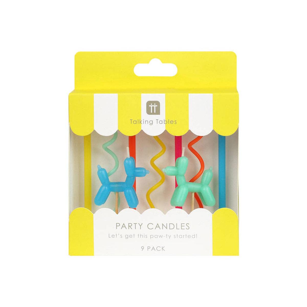 Balloon Dog Birthday Candle Set