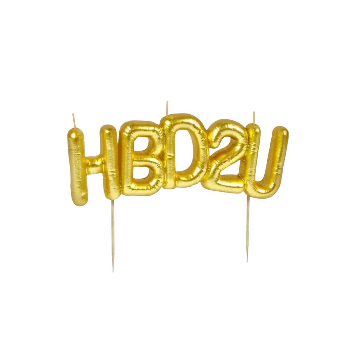 “HBD2U” Birthday Candle