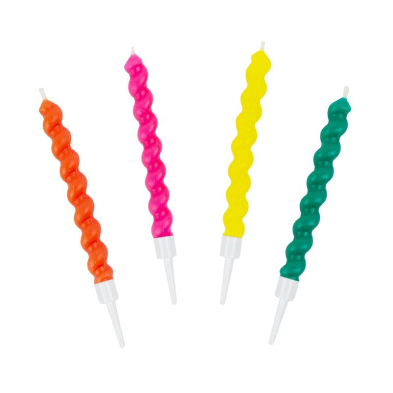 Rainbow Twisted Birthday Candles