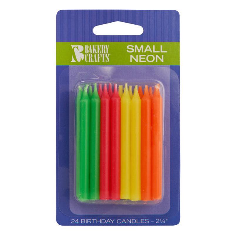 Small Neon Smooth & Spiral Candles