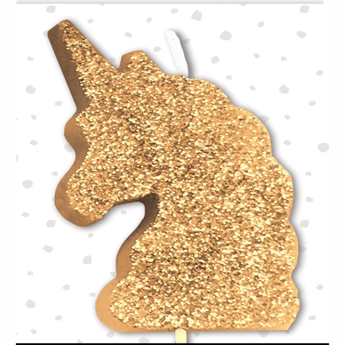 Unicorn Gold Glitter Candle
