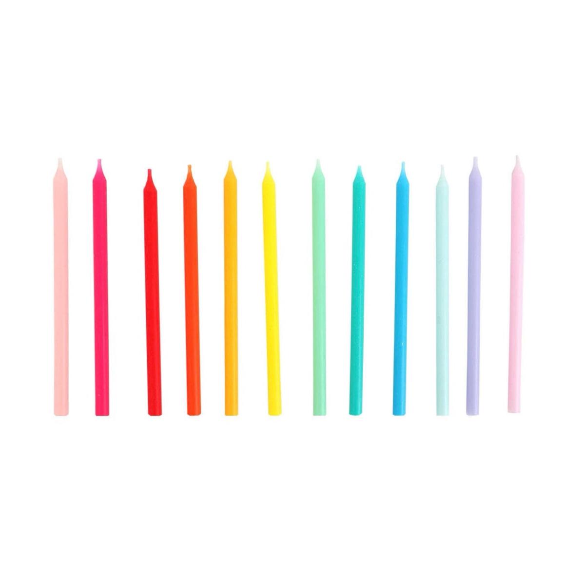 Rainbow Spectrum Birthday Candles (24 Pack)