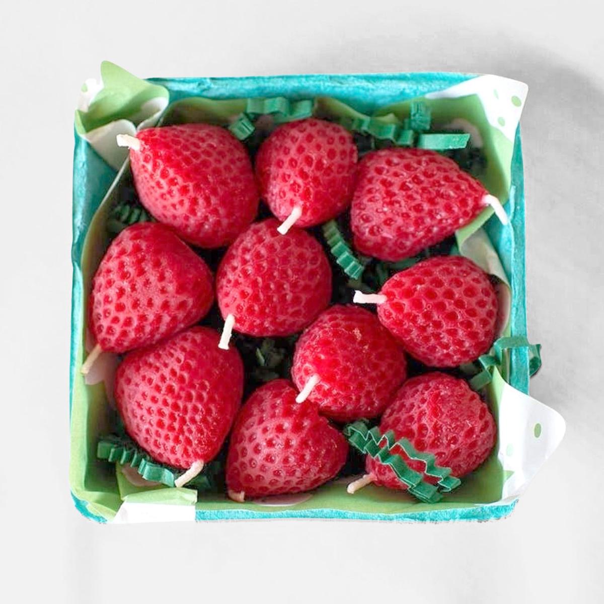 Strawberry Birthday Candles