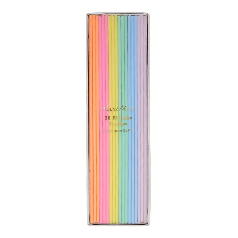 Super Skinny Mixed Candles, Pack of 36