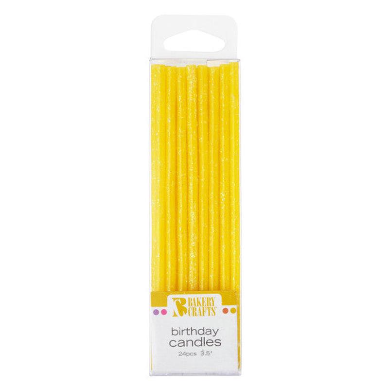 Yellow Slim Glitter Specialty Candles