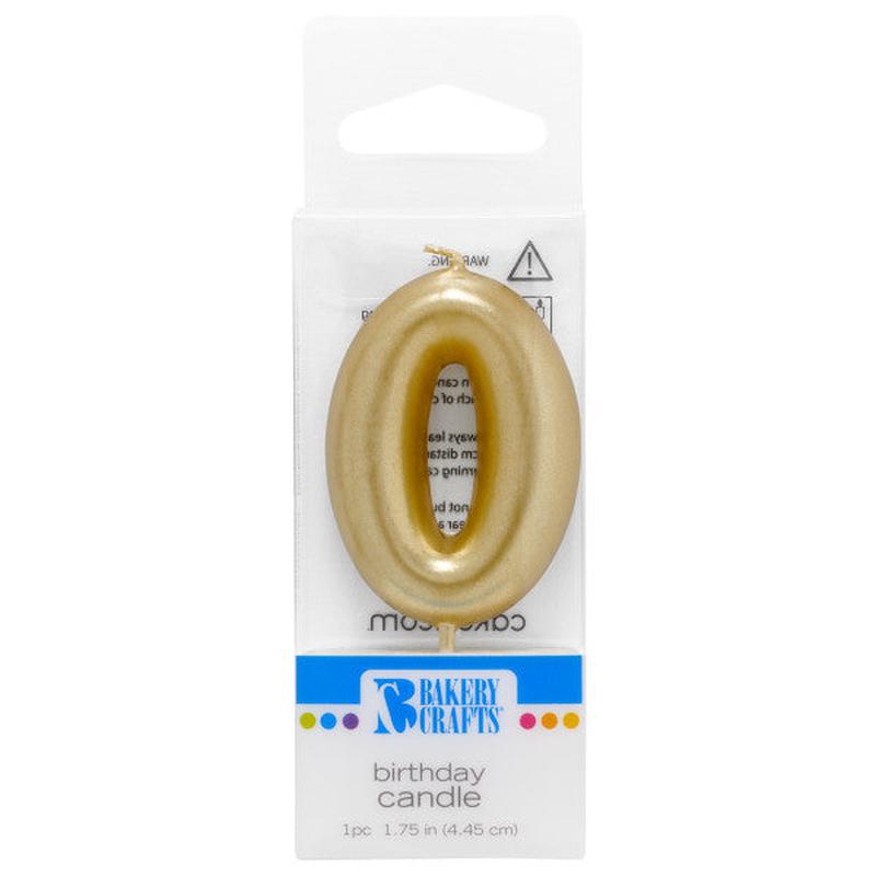 0 Mini Gold Numeral Candle