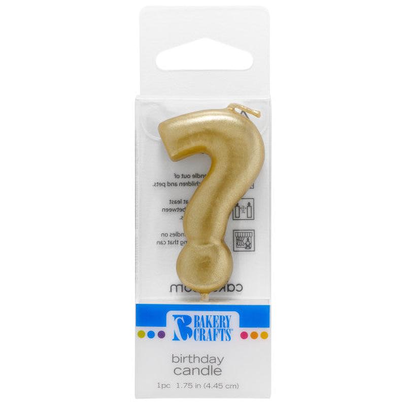 ? Mini Gold Numeral Candle
