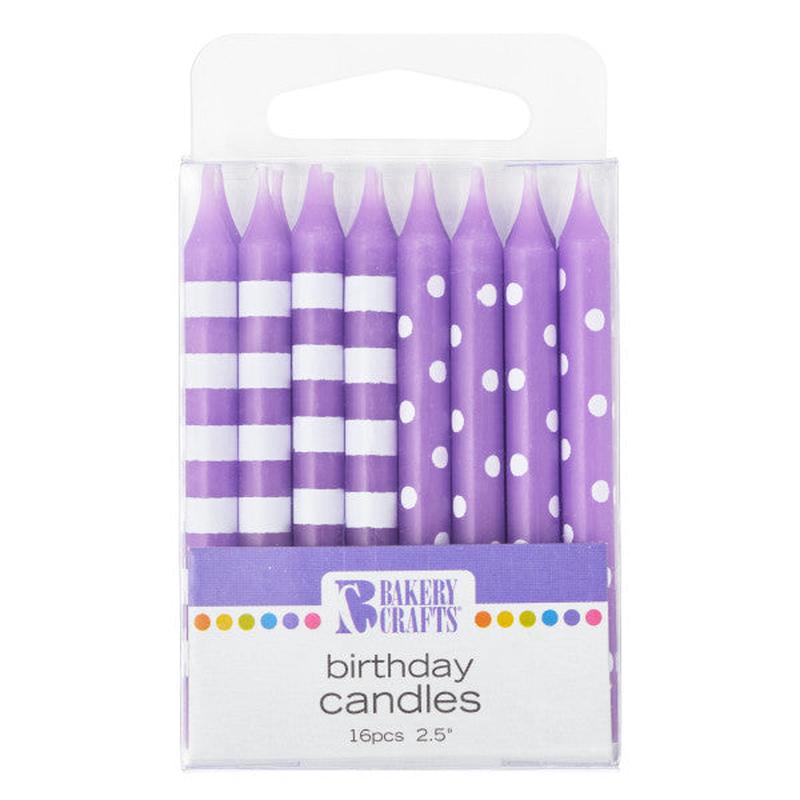Purple Stripes & Dots Specialty Candles