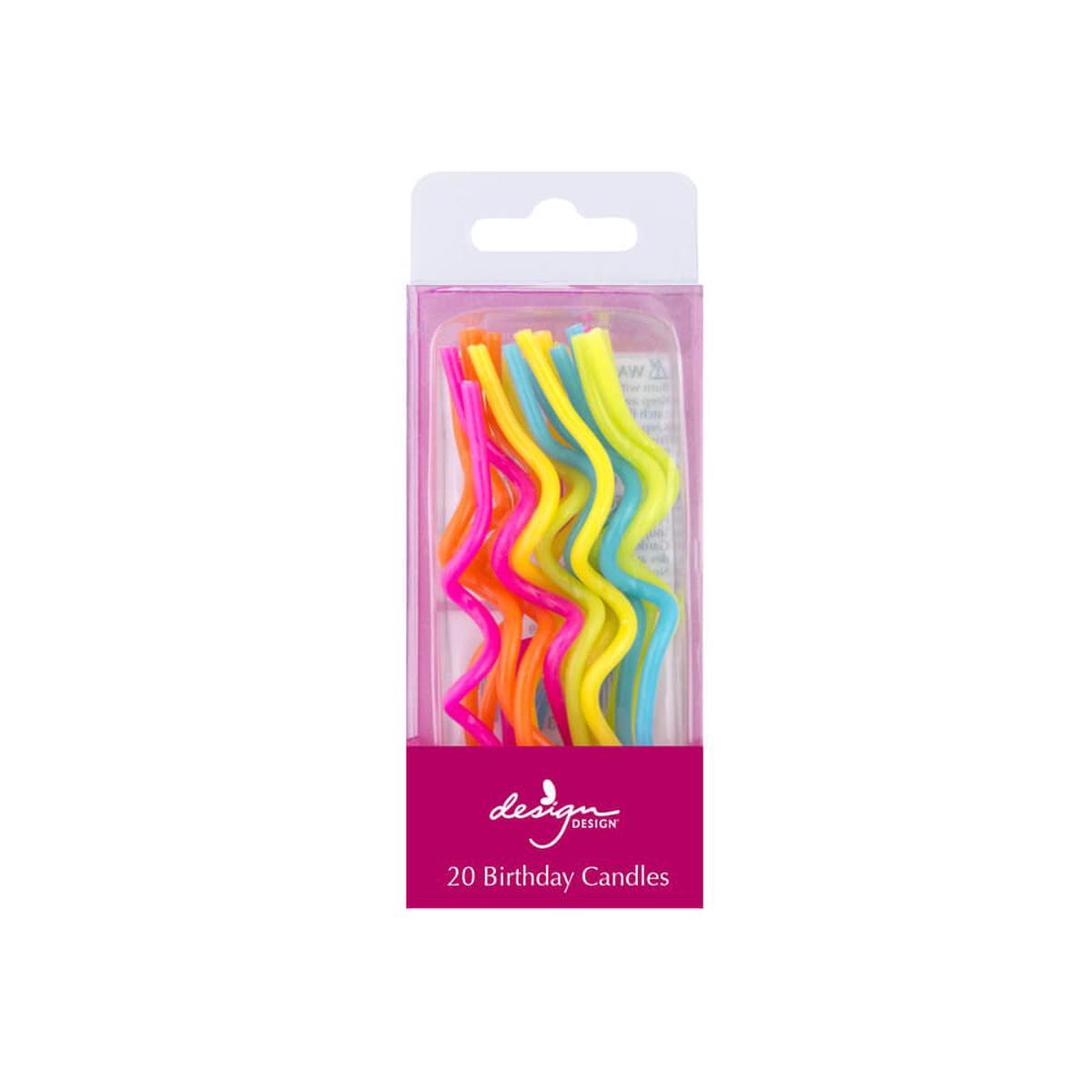 Twisted Brights Birthday Stick Candles