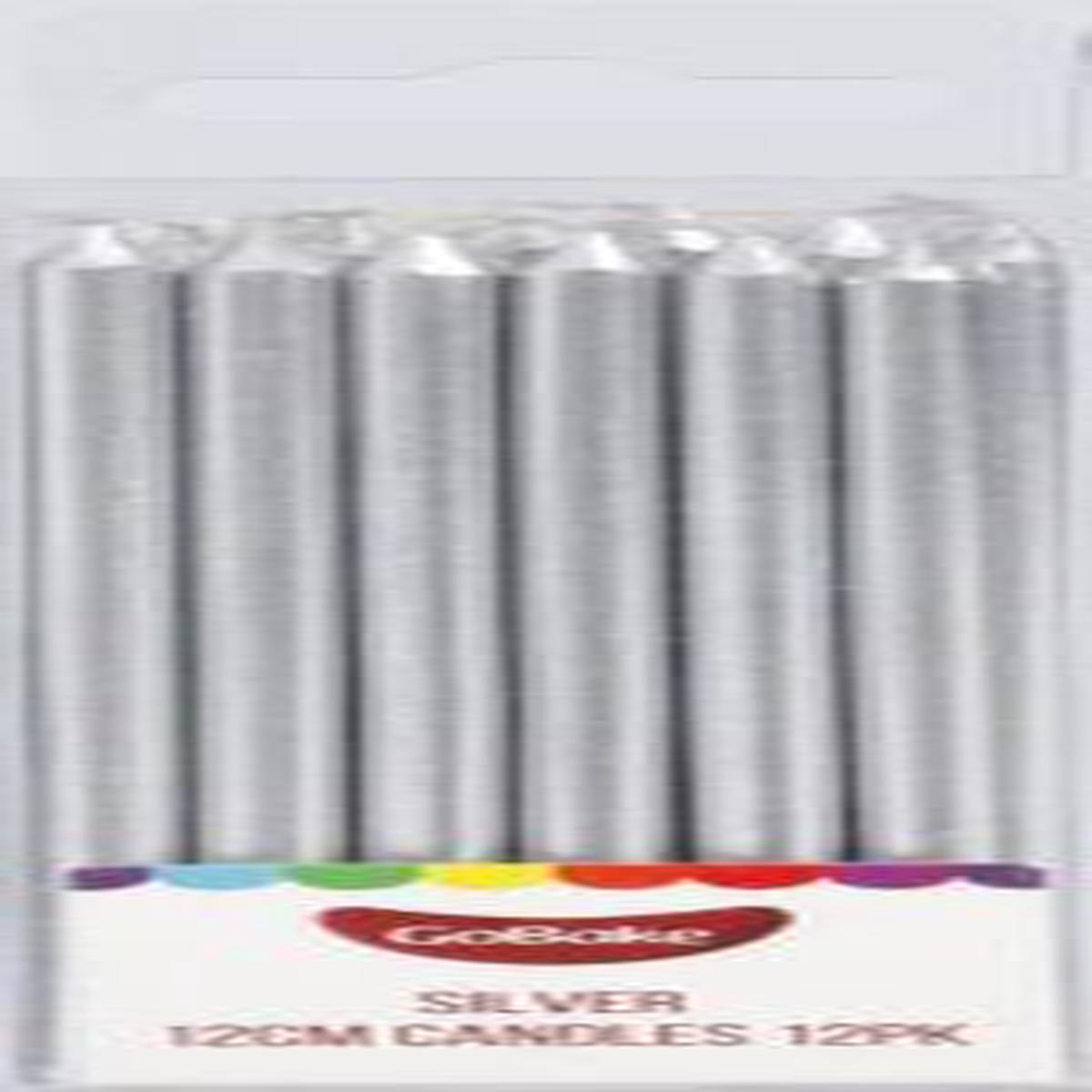 12cm tall candles Silver (12)