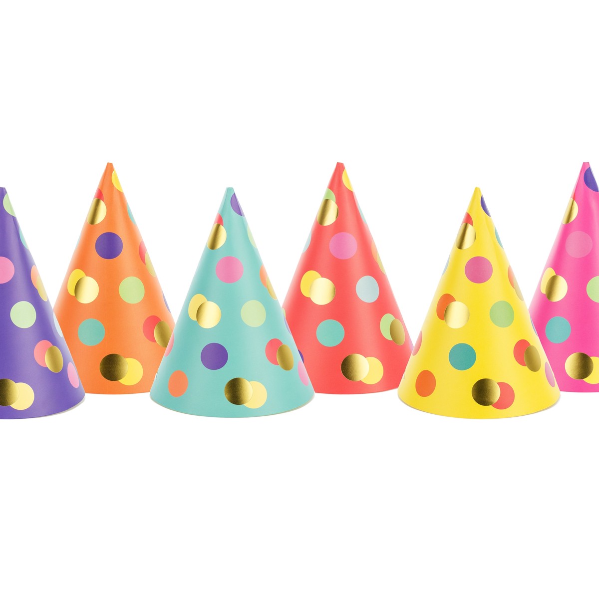 Party Deco Party Hats A Pack Of 6pcs - Mix