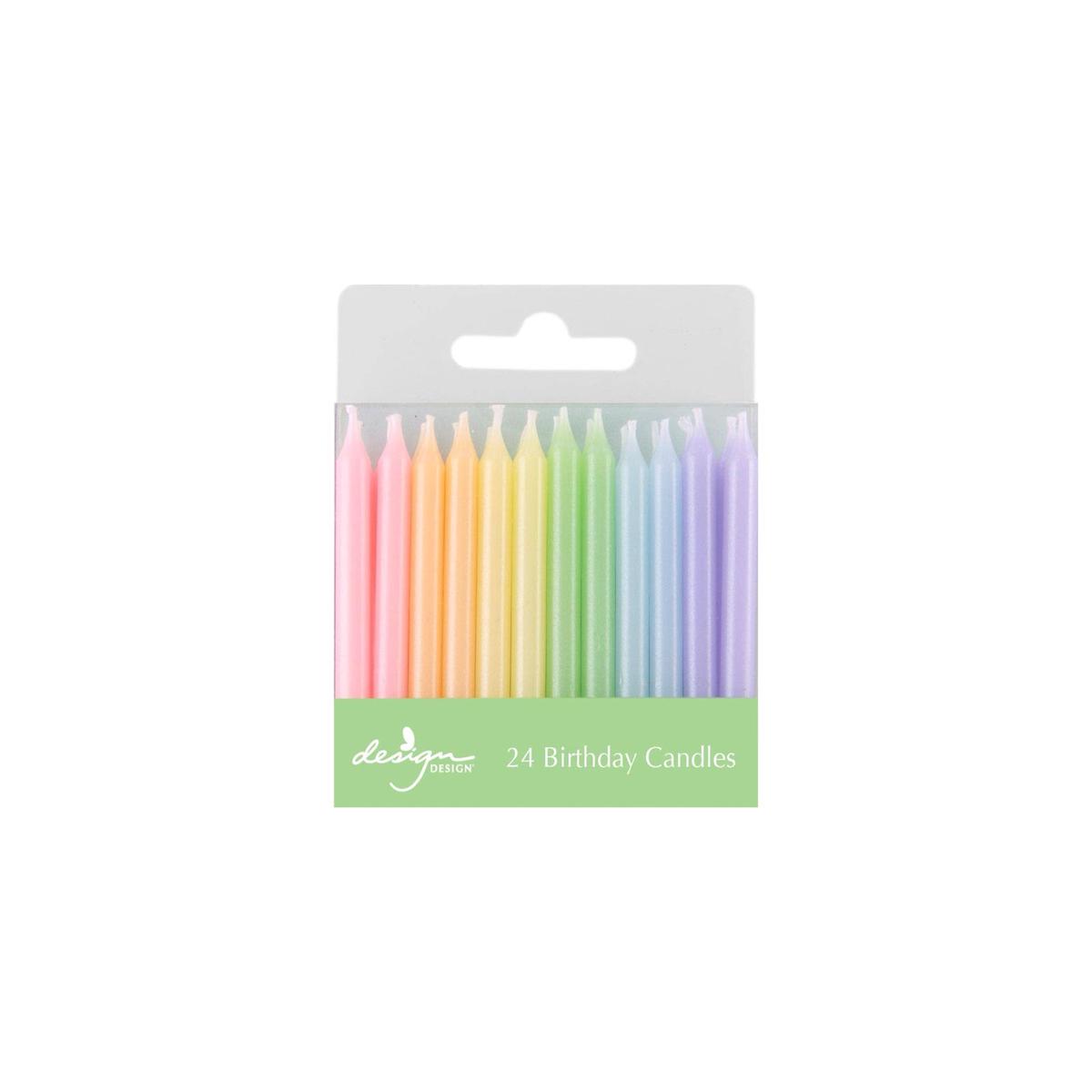 Rainbow Pearl Birthday Candles