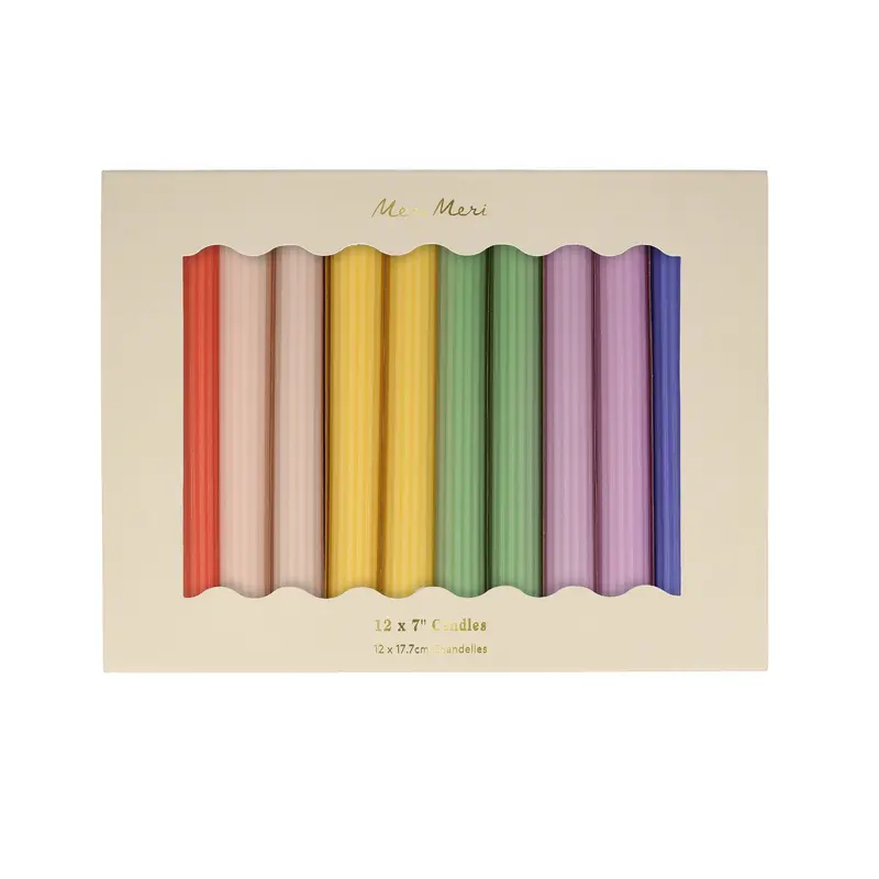 Rainbow Table Candles, Pack of 12