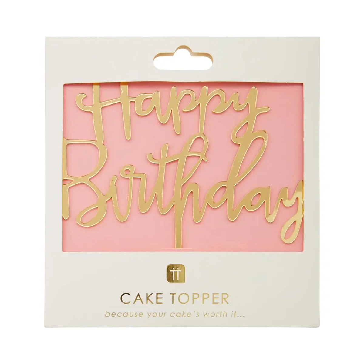 Rose Happy Birthday Cake Topper