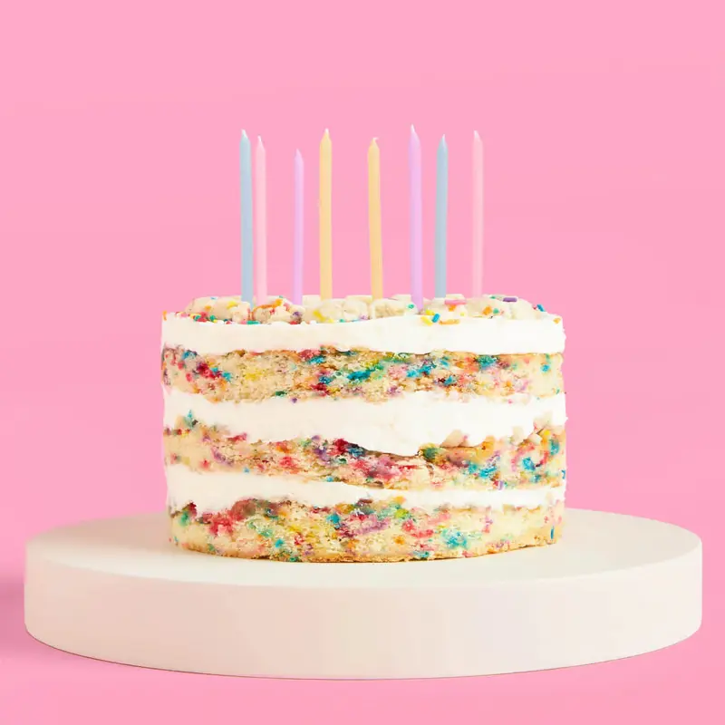 Skinny Pastel Party Candles – Set of 8, 5″