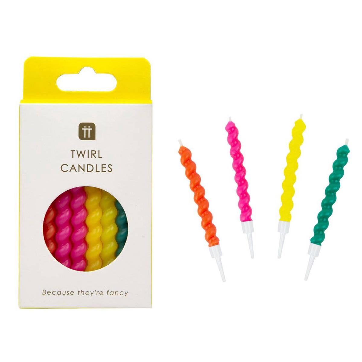 Twirl Birthday Candles | 8 Pack