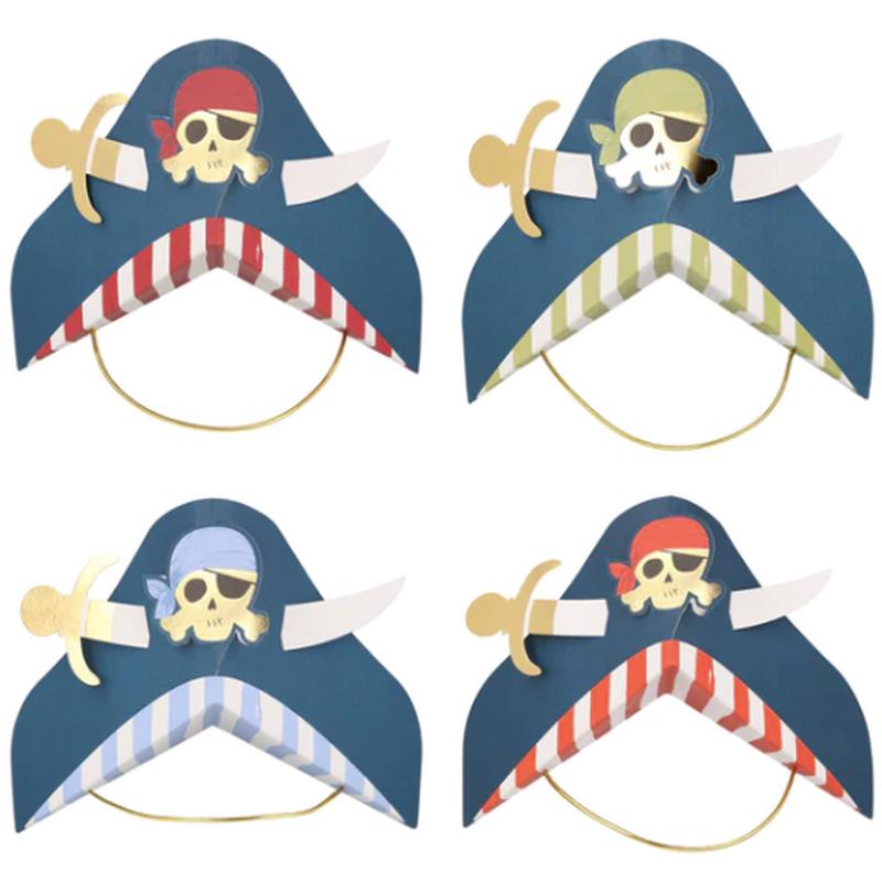 Blue Pirate Party Hats