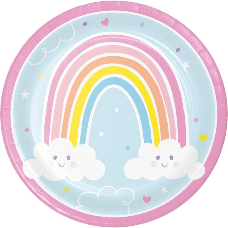 Happy Rainbow Dinner Plate (96 per Case)