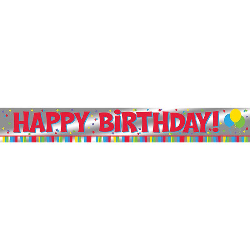 Value Friendly Happy Birthday Foil Banner (Case of 12)