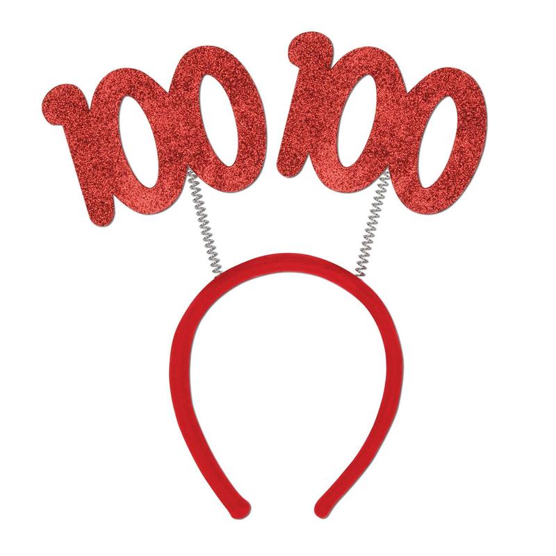 100th Birthday Party Glittered Boppers