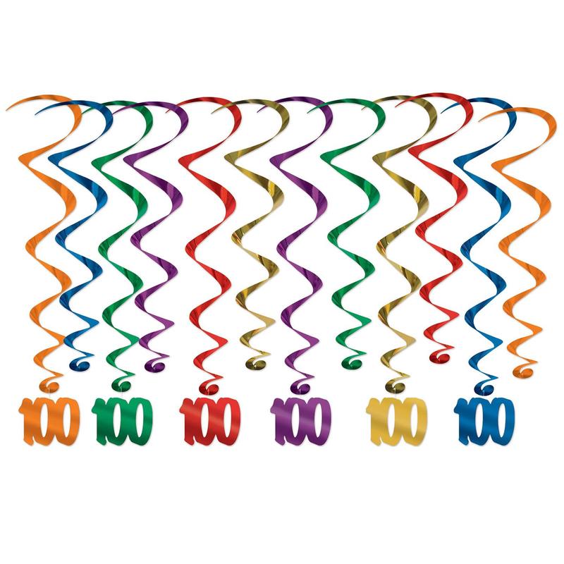 100th Birthday Party Whirls