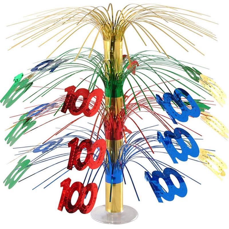 100th Birthday Party Cascade Centerpiece