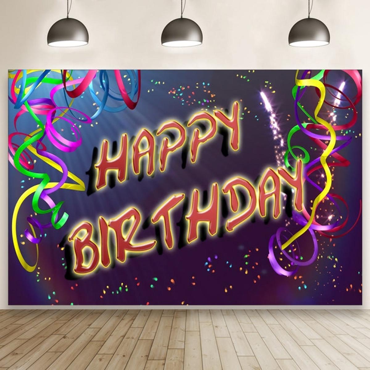 1.5m x 1m Flower Series Happy Birthday Party Photography Background Cloth(MSD00702)