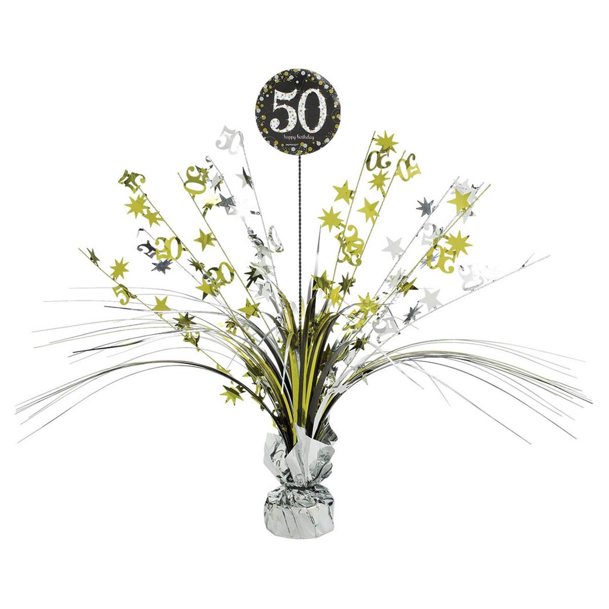 “50” Spray Centerpiece – Sparkling Celebration