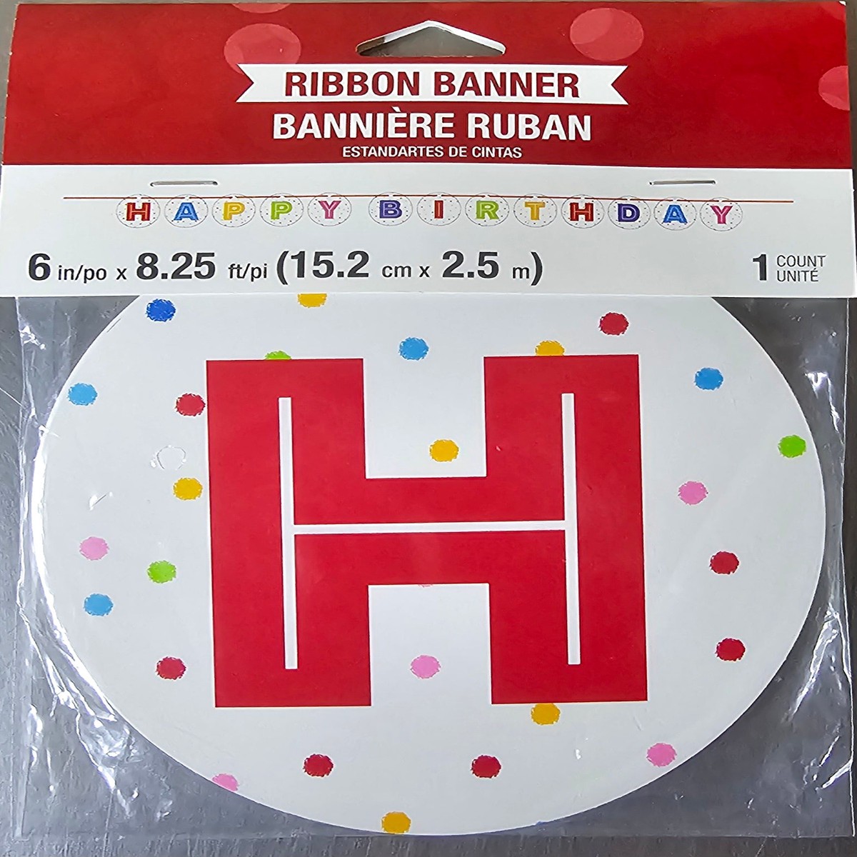 ‘Happy Birthday’ Circle Ribbon Banner