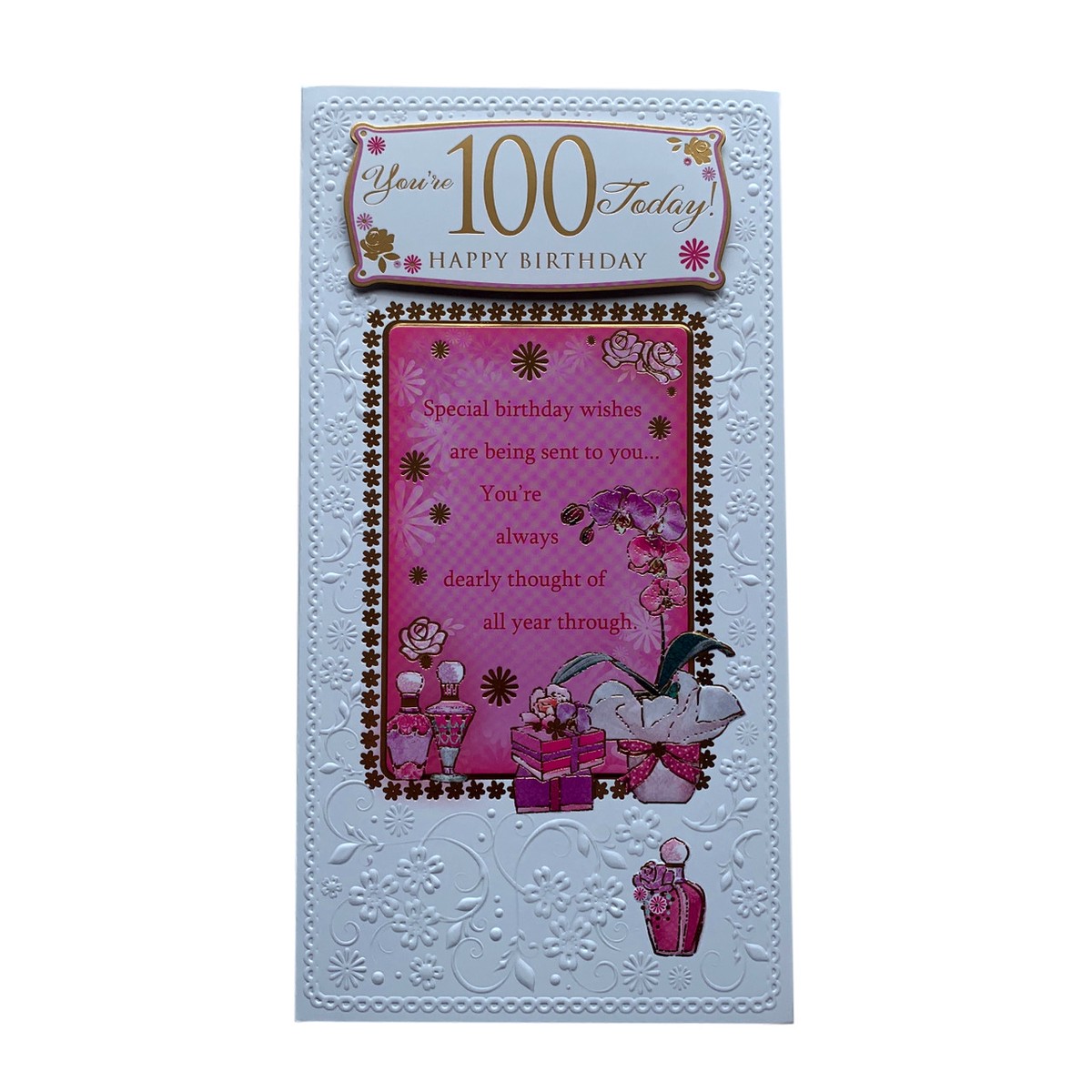 You’re 100 Today! Happy Birthday Open Soft Whispers Card
