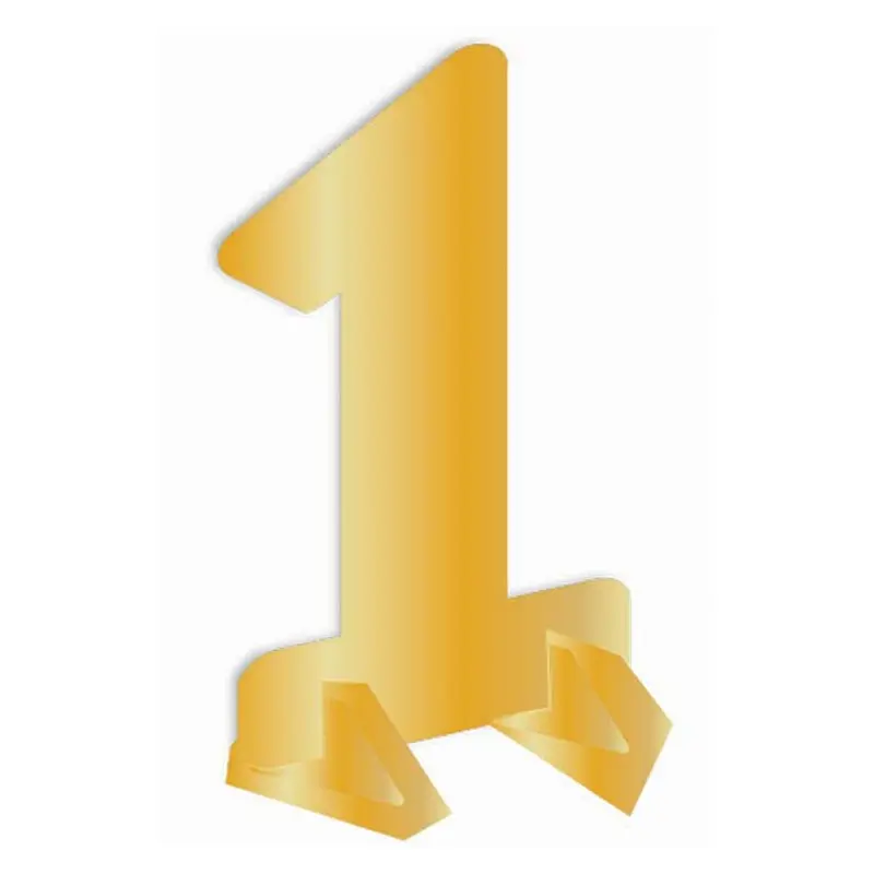 24″ Gold Metallic Number 1