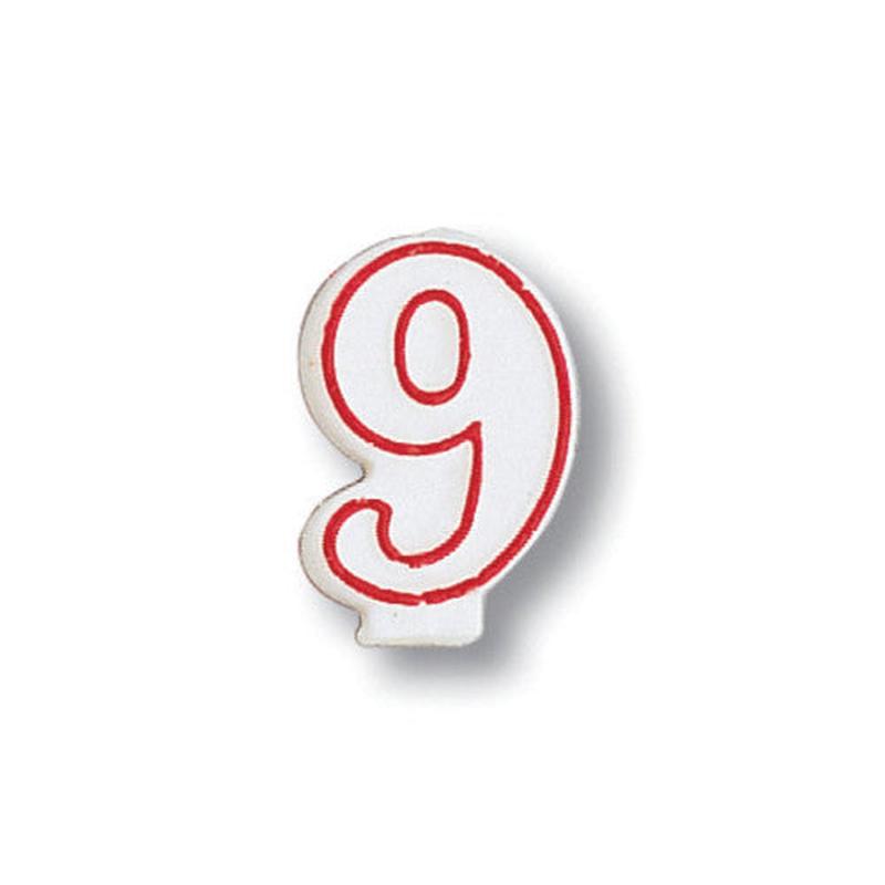 #9 Red Outline Candle