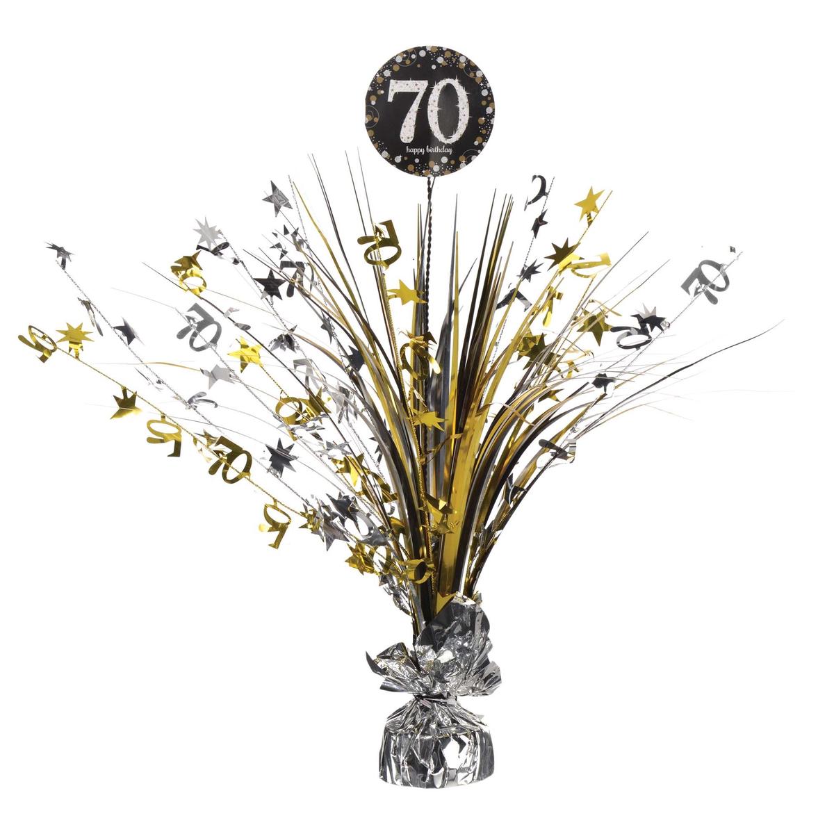 “70” Spray Centerpiece – Sparkling Celebration