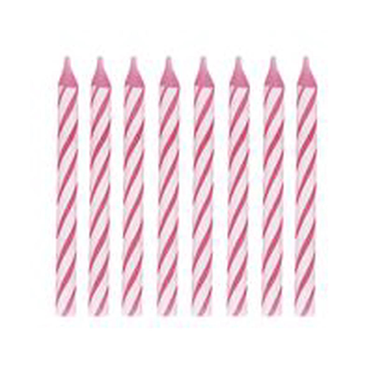24ct Spiral Neon Pink Candles