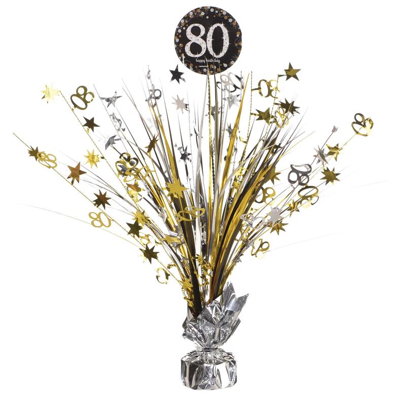 “80” Spray Centerpiece – Sparkling Celebration