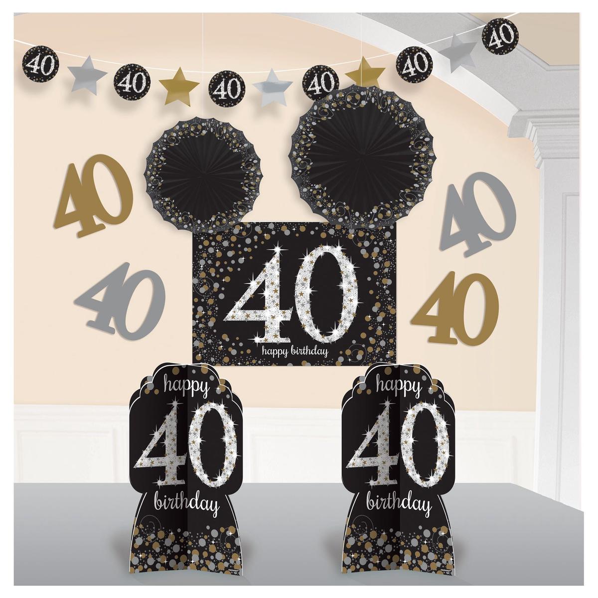 “40” Room Decorating Kit – Sparkling Celebration
