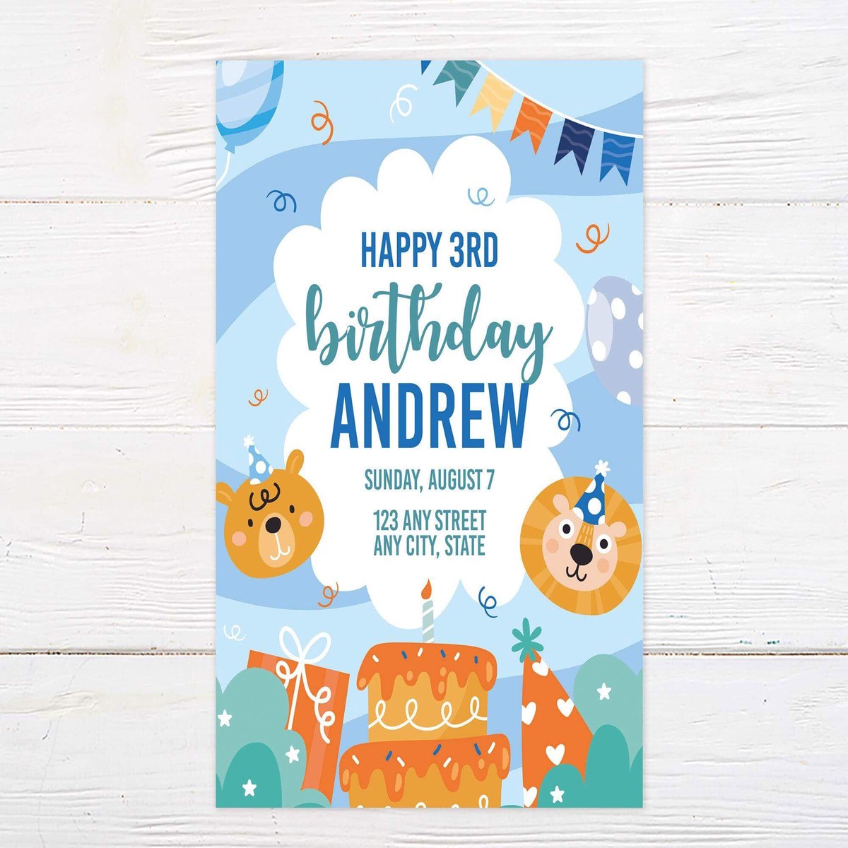 Zoo Animal Boy Birthday Invitation – Adorable Zoo Animal Invite