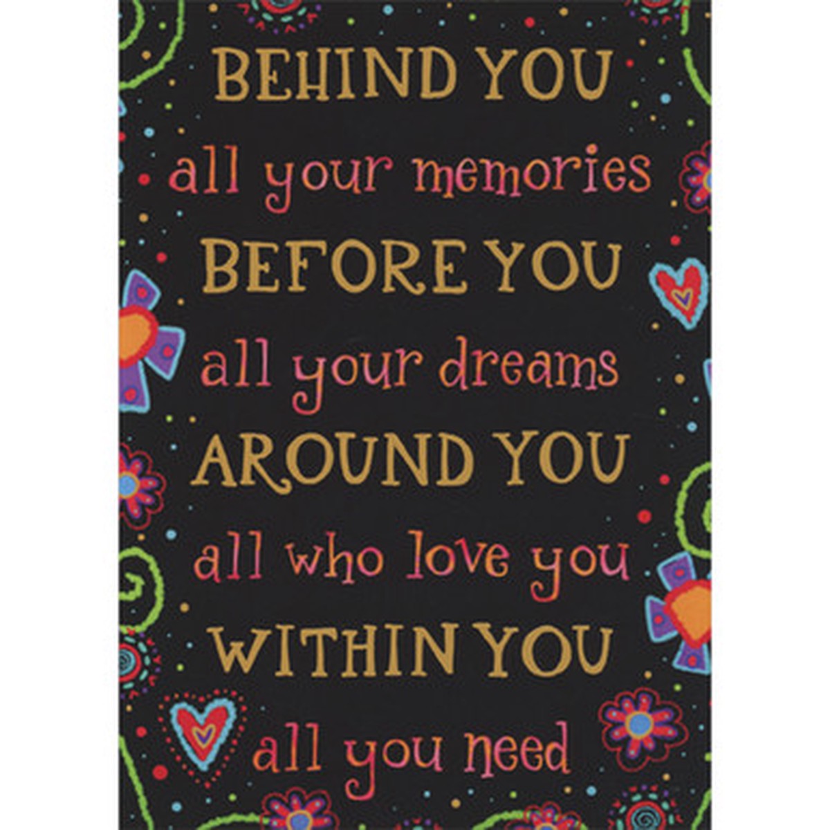 Behind You, Before You, Around You, Within You Inspirational Birthday Card