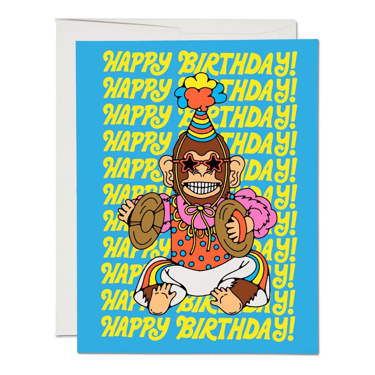 Funky Monkey Birthday Card