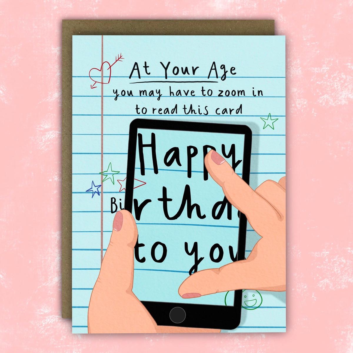Zoom In Birthday Card