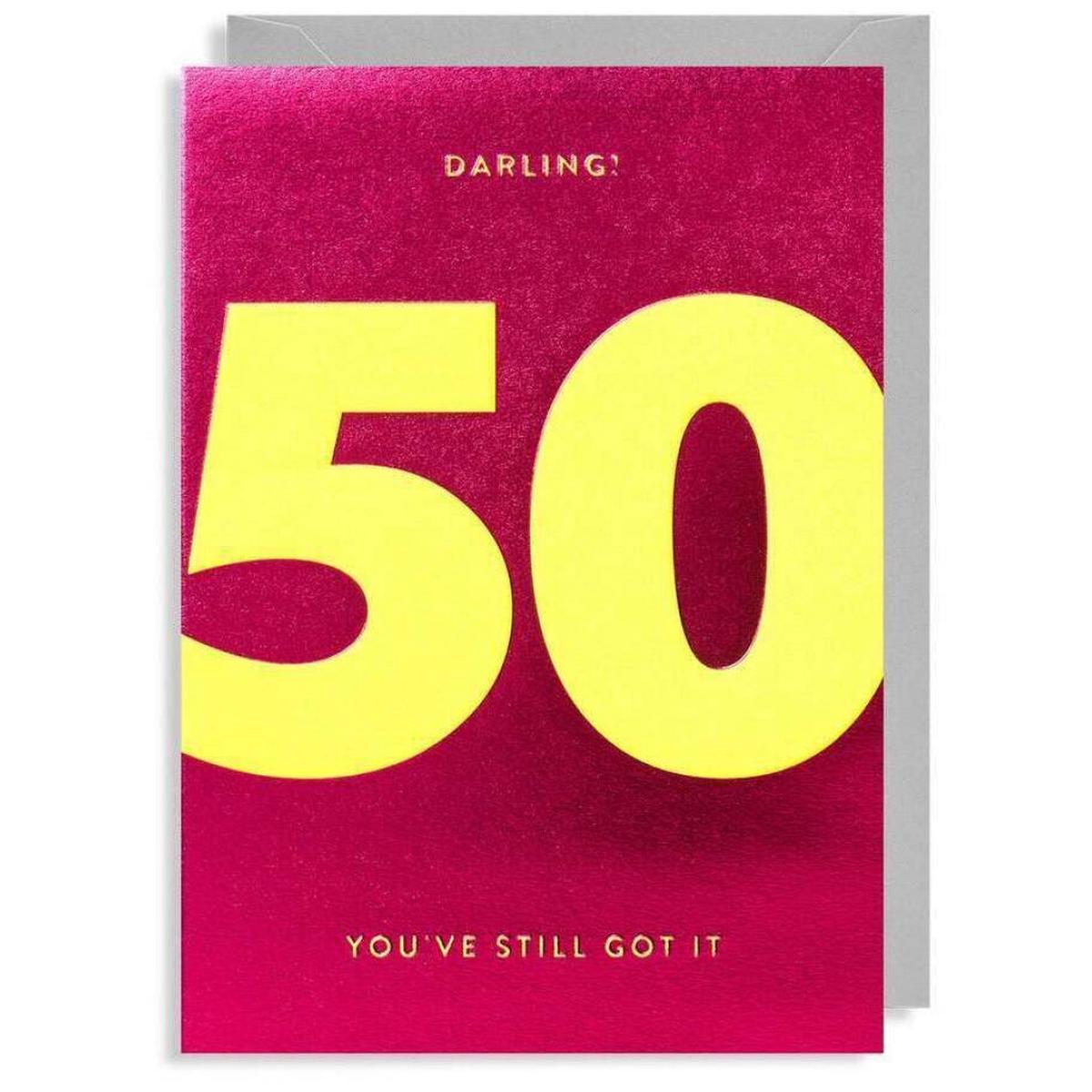 50 Darling Birthday Card