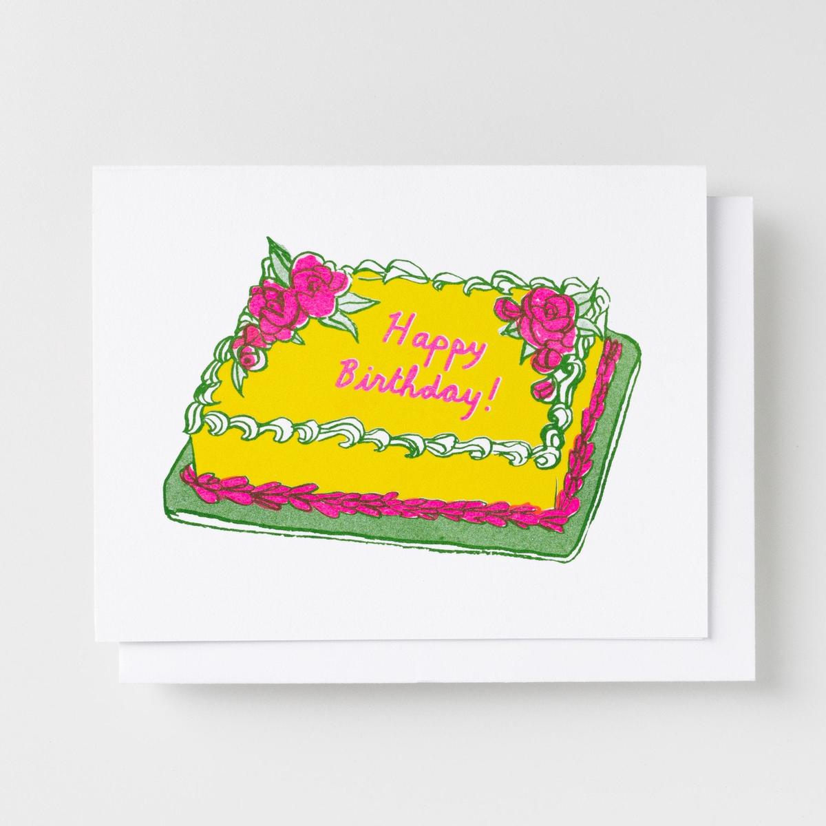 YOW: Riso Card – Happy Birthday Cake