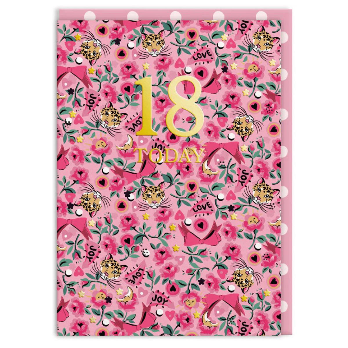 18 Today Floral Birthday Card