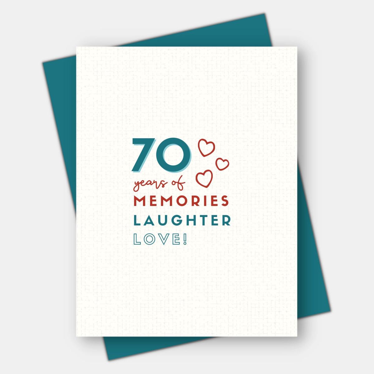 70 Years of Memories Card