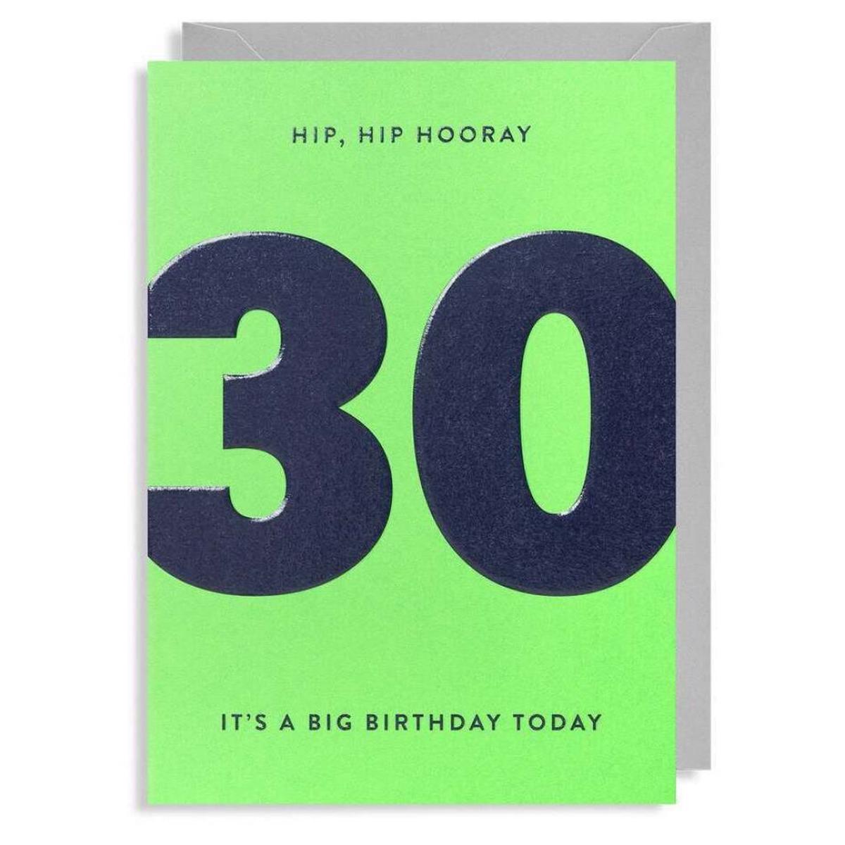 30 Hip Hip Hooray Card