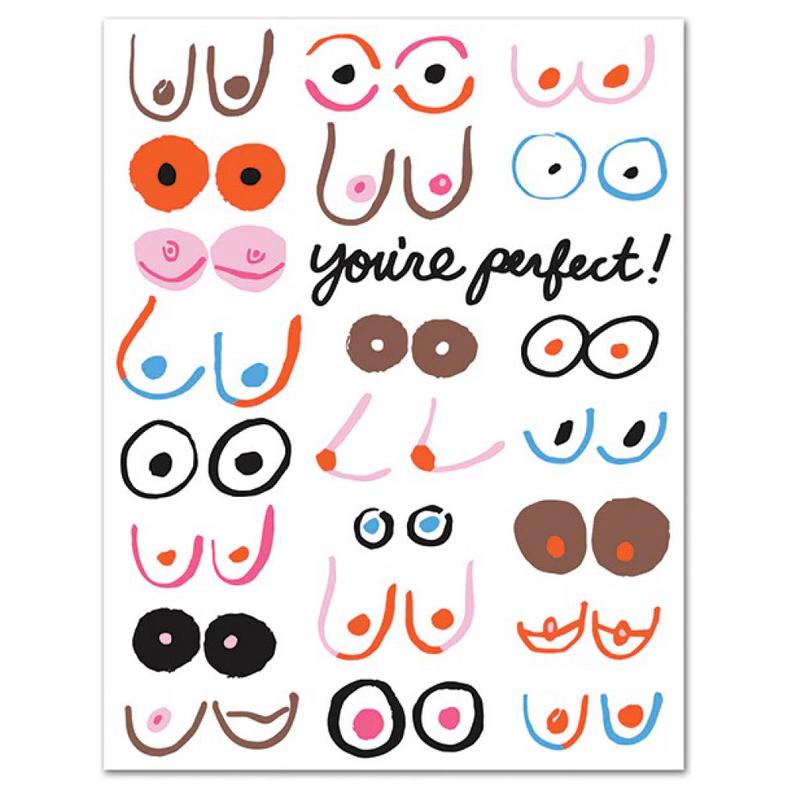 You’re Perfect Boobs Birthday Card