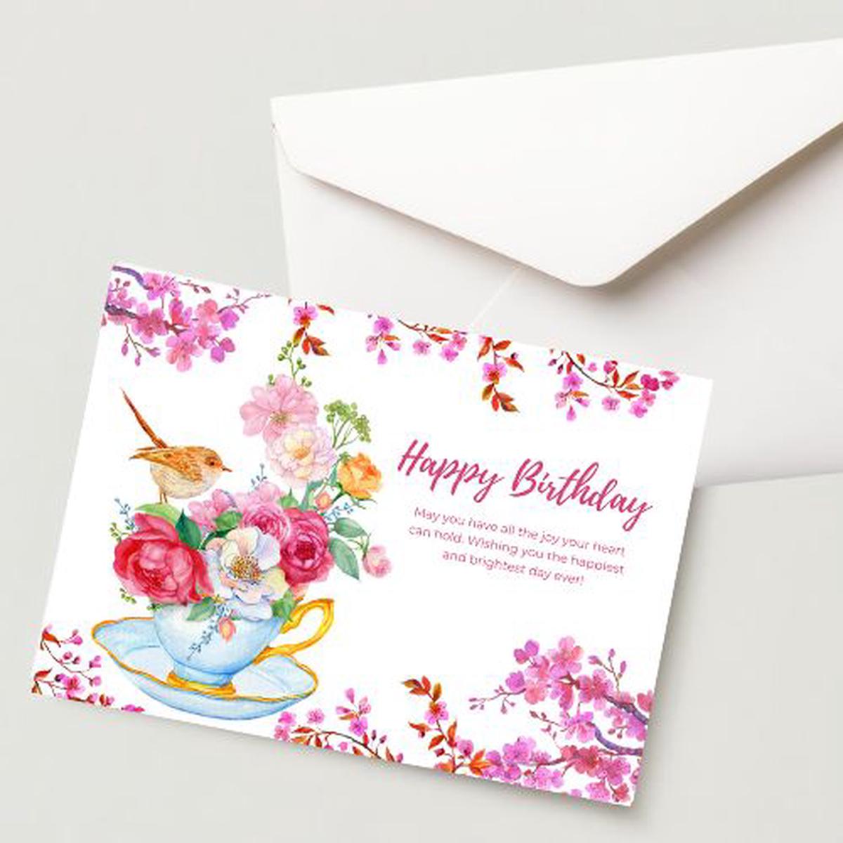 (4 Pcs.) Premium Birthday Card with Envelope